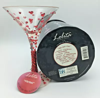 Rare Lolita I Love My Martini Red Hot-Tini Glass Love Heart Boxed • £14.99