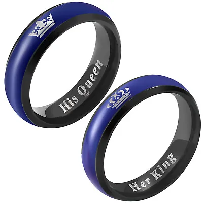 Men Women Her King His Queen Color Changing Mood Ring Couple Rings Wedding Band • $9.99
