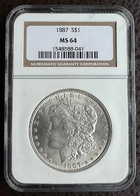 1887 Morgan Silver Dollar NGC MS64 • $125