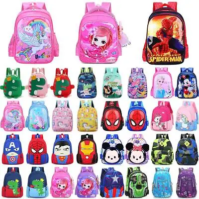 $17.59 • Buy Kids Cartoon Bag Backpack Unicorn Spider Man Printed Rucksack Schoolbag Junior