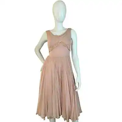 40's Vintage Chiffon Swing Dress - With Flaws • $35
