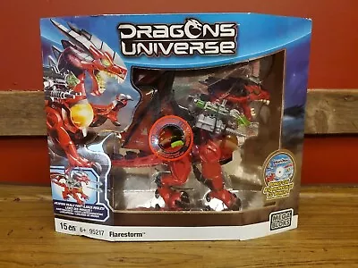 Mega Bloks Dragon Universe Flarestorm #95217 - 2010 Red Dragon W/Bonus Disc New! • $55