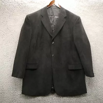 Phat Premium By Phat Farm Black Corduroy Velour Suit Jacket Coat Men's 48L • $49.95