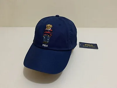 Polo Ralph Lauren Polo Bear Cap Hat Mens New W/ Tags One Size Navy Blue Cotton • $159.95
