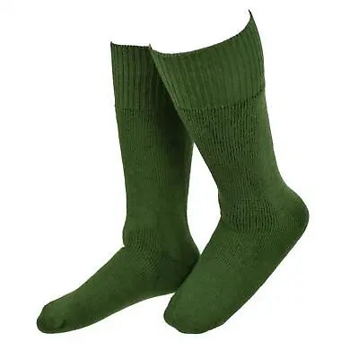 Genuine Dutch Army Socks Military Green Wool Long Crew Boot Thermal 3-5 Pack NEW • £31.56