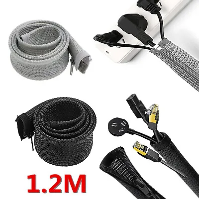 Cable Tidy Zip Sleeve For PC/TV UPXDUMI 120cm Desk Cable Management Organisers • £5.98