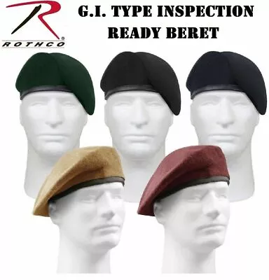 Inspection Ready Wool Beret - Military French Cap Beanie - Various Colors • $18.99