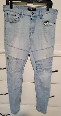 Ring Of Fire Men's Slim Fit Stretch Jeans Light Blue Size 33x30 • $19