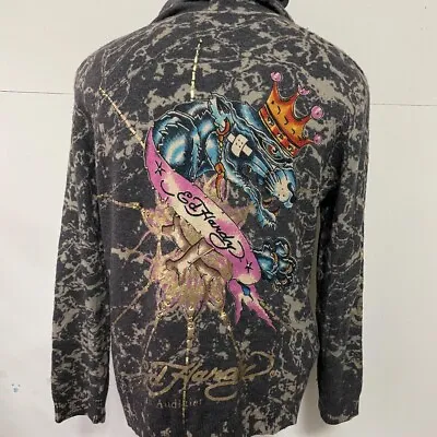 Rare Christian Audinger Ed Hardy Cashmere Hoodie Size XL • £90