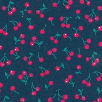 $6.63 • Buy Cherry Navy 100% Cotton Quilting Fabric