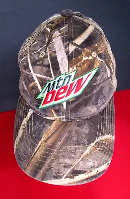 Mountain Dew Brand~Mtn Dew Camo Trucker One Size Hat Mesh Vent~Embroidered Logo • $14.99