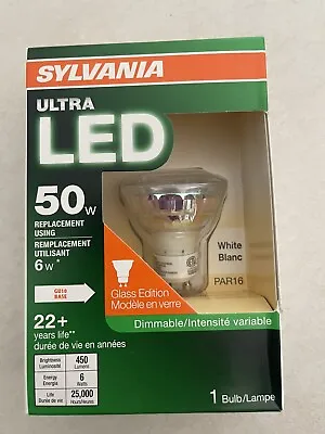 $39.99 • Buy Sylvania Light Bulb LED Ultra PAR16 GU10 6W 50W 450L Flood Dimmable 6 Pack