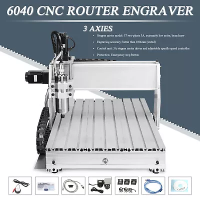 CNC 3 Axis 6040 3D Drilling Milling Cutter Tool 6040 Router Engraver Machine • $825.75