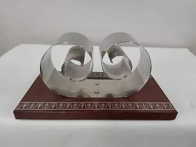 Vintage Spring Tite Art Deco Mid Century Desk Top Letter/Book Holder Chrome  • $9.99