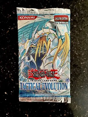 Tactical Evolution Yugioh 1st Edition 9-Card Booster Pack Factory Sealed TAEV • £83.65