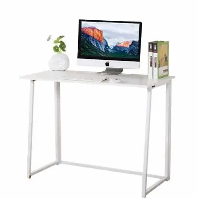 Folding Small Desk Home Office Desk Laptop Study Writing Table- White • $44.99