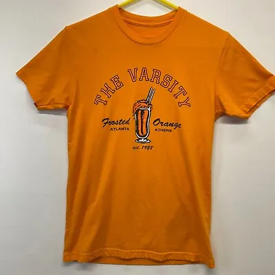 Vintage Atlanta Landmark The Varsity T-Shirt Men's Small Frosted Orange Shake • $12.79