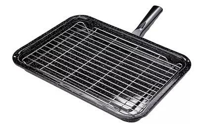 Rangemaster Oven Grill Pan Non Stick Medium Small Cooker Tray With Handle & Rack • £14.95