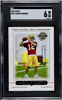 2005 Aaron Rodgers Topps Rookie Card #431 SGC 6 • $30