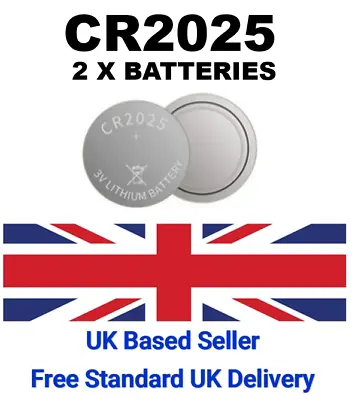 2 X Batteries For HÖRMANN HSP4 868 Remote Control CR2025 • £2.99