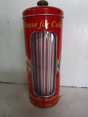 Coca Cola Straw Holder. Pause For Coke Be Really Refreshed Straw Holder. • $25