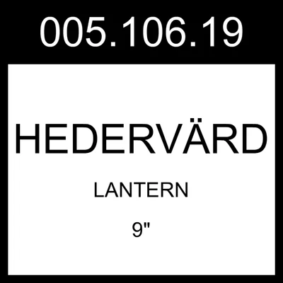 $92.99 • Buy IKEA HEDERVARD HEDERVÄRD Lantern Frosted Glass/black  9  005.106.19