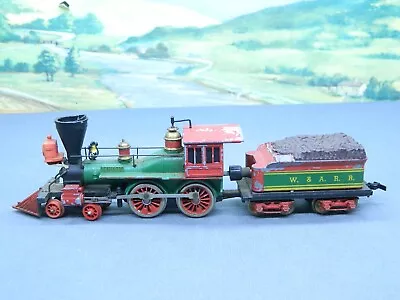 HO Vintage DIECAST Mantua 4-4-0 Steam Loco And Tender W&ARR  GENERAL  Needs Lube • $4.95