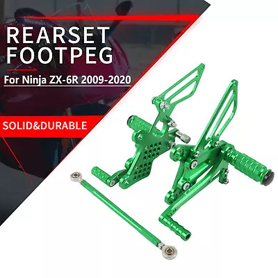 Rearsets Foot Pegs Rear Footrest For Kawasaki Ninja ZX-6R ZX6R ZX636 2009-2020 • $95