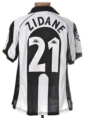 Juventus Italy 1997/1998 Home Football Shirt Jersey Kappa Size L #21 Zidane • £202.49