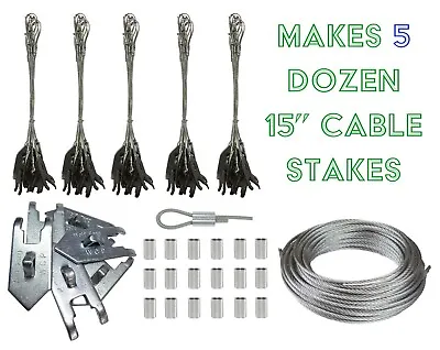 Build Your Own Cable Stakes - 5 Dozen Kit -Pick Your Favorite Trapping Stake End • $44.95