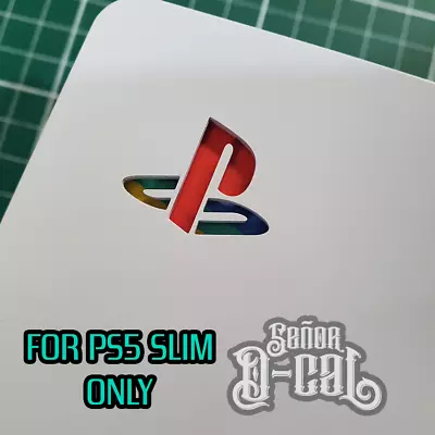 1x PS5 Logo Insert Classic Colour Sticker For Slim Playstation 5 Model Only • $7