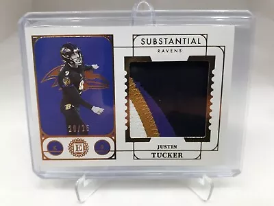 2021 Panini Encased Justin Tucker Substantial Patch /25 • $0.73