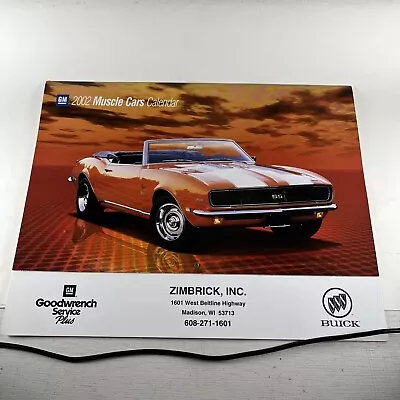 2002 GM Dealer Muscle Car Wall Calendar Free Shipping • $8.95