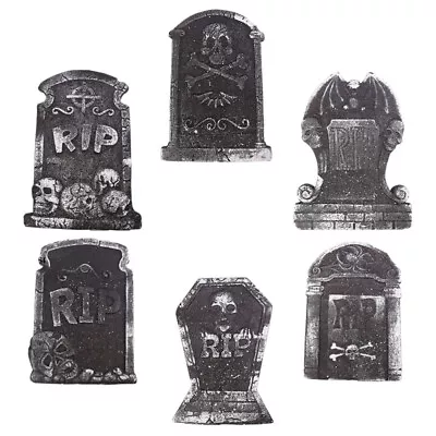  6 PCS M Medieval Decorations For Party Tombstone Yard Halloween • £16.25