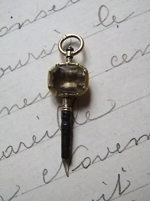 Rare Georgian 18ct Gold Pocket Watch Key With Citrine • £165