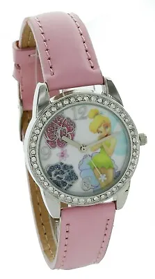 Out Of Production Collectible DISNEY Tinkerbell Crystal Leather Watch TNK459 • $24.99