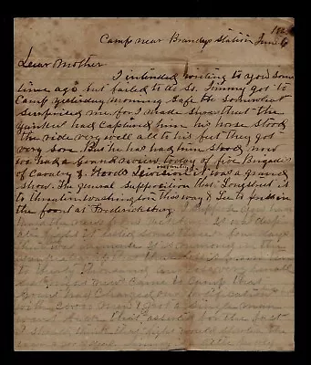 Confederate Civil War Letter - 9th VA Cavalry - GRAND REVIEW VICKSBURG BATTLE ! • $46.99