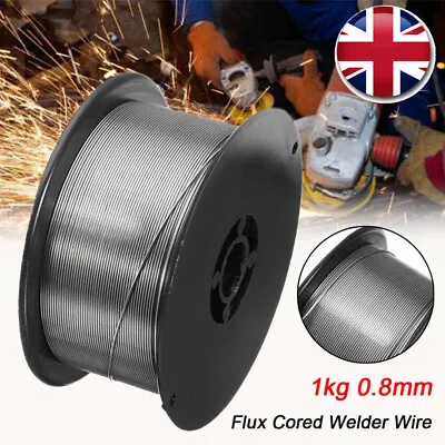 1-4pc Gasless Mig Welding Wire 0.8mm 1kg Flux Core Wire Cored Welder Reel No Gas • £8.80