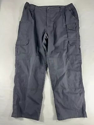 511 Tactical Pants Gray RipStop Cargo Elastic Waist Pockets TAC-134 Mens 36x30 • $23.64