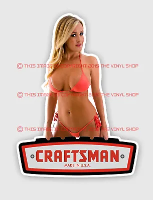 Tool Box Craftsman Bikini HOT Beautiful Butt  Pinup Girl Garage Decal Sticker • $4.25
