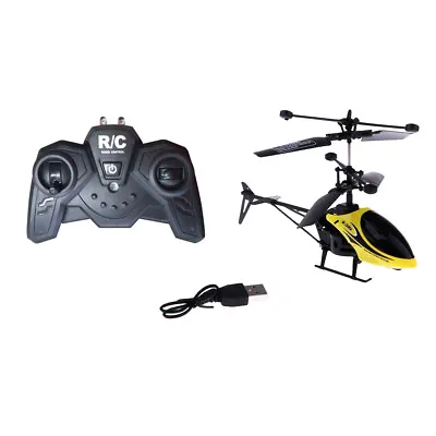 £11.94 • Buy Kids Boys Indoor Outdoor Play 2CH RC Helicopter Copter Model Toy RTF Yellow