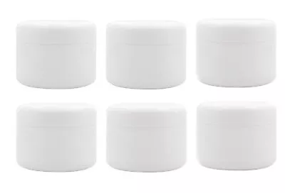 White Plastic Jar With Dome Lid 8 Oz (250g) Refillable Make-up Cosmetic Jars ... • $21.71