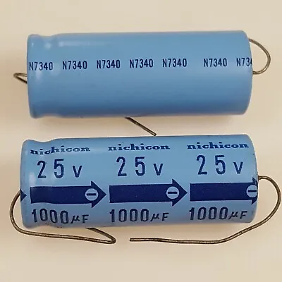 Nichicon 25V 1000uf N7340 Capacitor - Lot Of 2 • $5.72