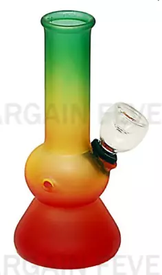 Glass Smoking Water Pipe Tobacco Bowls Rasta Acrylic Bong Hookahs 15cm Bubbler • $19.42