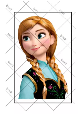 £3.29 • Buy 3 ,4 ,5 ,6 ,7  & 8  Princess Anna From Frozen Pre Cut Edible Cake Topper