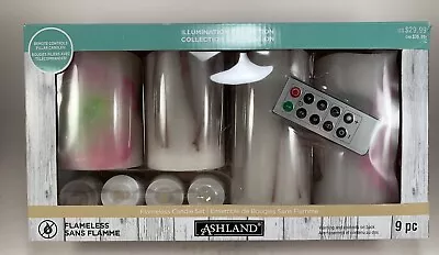 NEW Ashland Illumination Collection 9-piece Flameless Candle Set W/Remote • $27.99