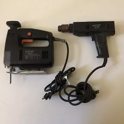 Black And Decker 7588 Variable Speed Scrolling Jig Saw And 3/8 Corded Drill 7143 • $30