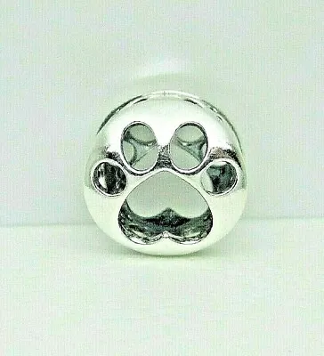 $21.25 • Buy Authentic Pandora #798869C00 Sterling Silver Openwork Paw Print Charm 