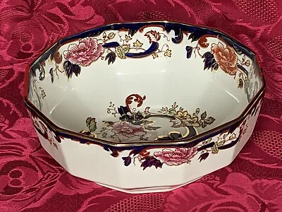 1960 Mason's Blue Mandalay Fruit Serving Bowl Hand Painted Mum Grandma Birthday • £15.45