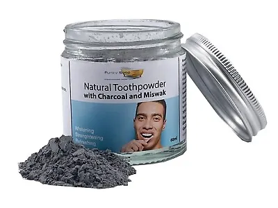 £8.99 • Buy Charcoal And Miswak Natural Tooth Powder, 60ml